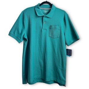 Croft & Barrow Teal Green Moisture Wicking Performance Short Sleeve Polo NWT